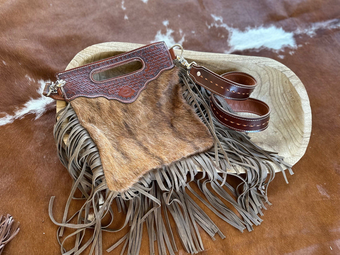 Cowhide Fringe Crossbody bag