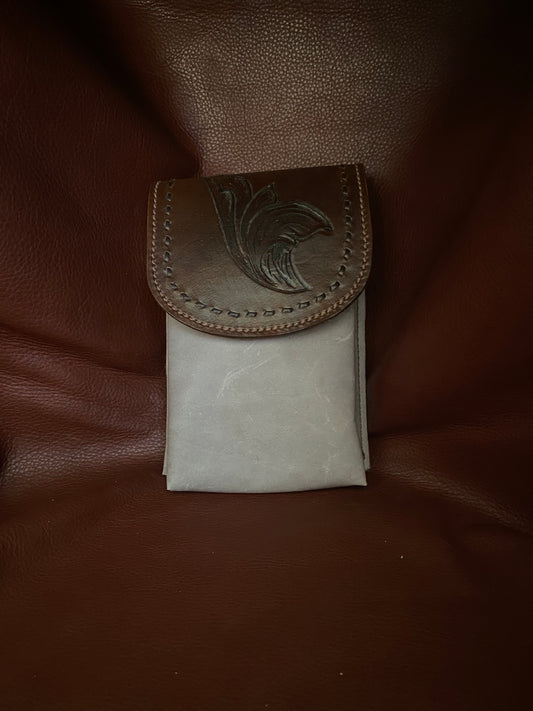 Leather Saddle pouch Large